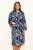 Midnight Fern 100% Cotton Fleece  Kimono Robe