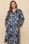 Midnight Fern QUILTED 100% Cotton Button Robe